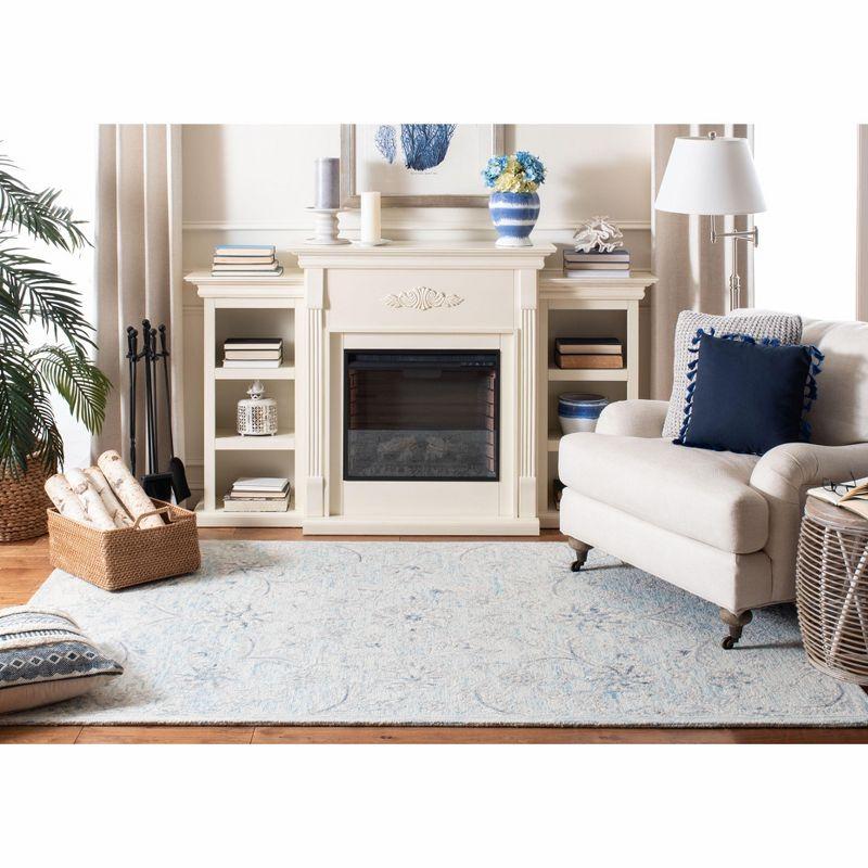 Micro-Loop MLP506 Hand Tufted Indoor Area Rug - Light Blue/Ivory - 5'x8' - Safavieh