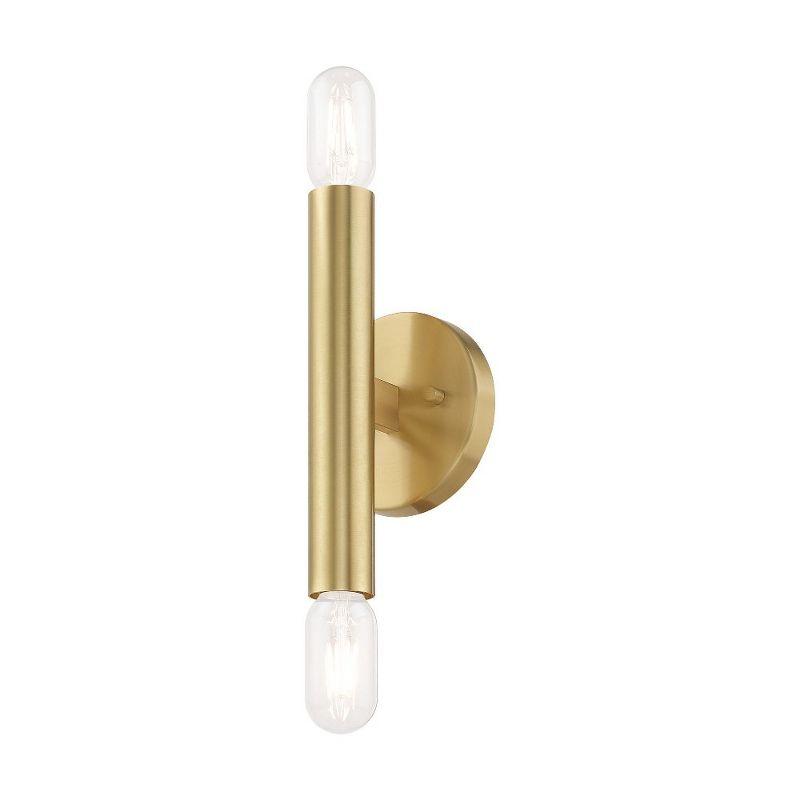 Copenhagen Mid-Century Modern 2-Light Brass Sconce