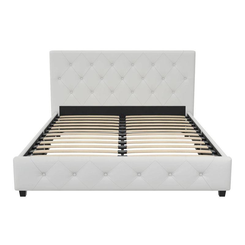 Dalia Tufted Faux Leather Bed - Room & Joy