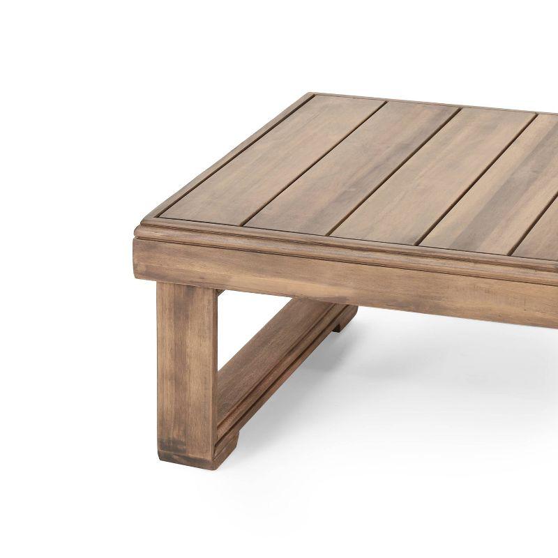 Westchester Outdoor Acacia Wood Rectangular Coffee Table Brown Wash - Christopher Knight Home