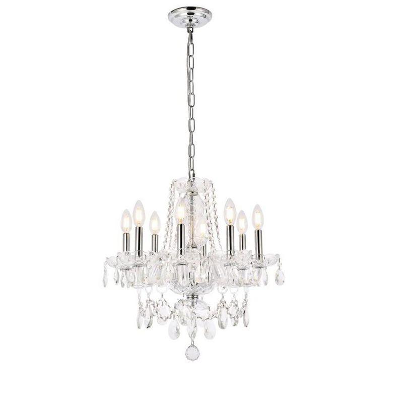 Elegant Lighting Princeton 8 light Chrome Chandelier Clear Royal Cut Crystal