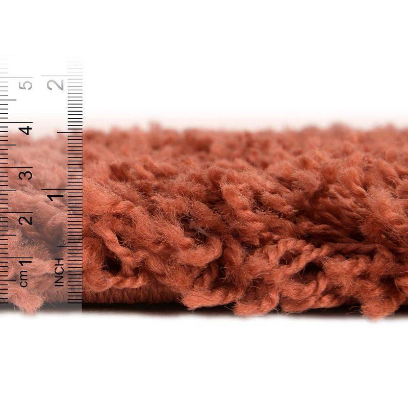 Unique Loom 8' 0 x 11' 0 Rectangle Solid Shag Terracotta Area Rug