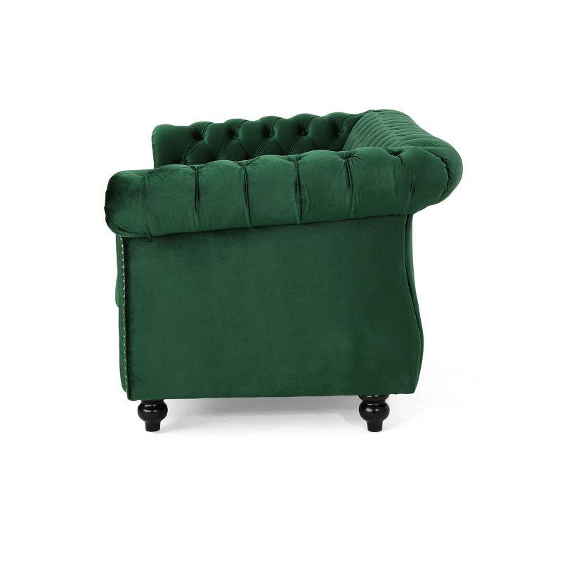 Somerville Traditional Chesterfield Loveseat: Button Tufted, Nailhead Trim - Christopher Knight Home
