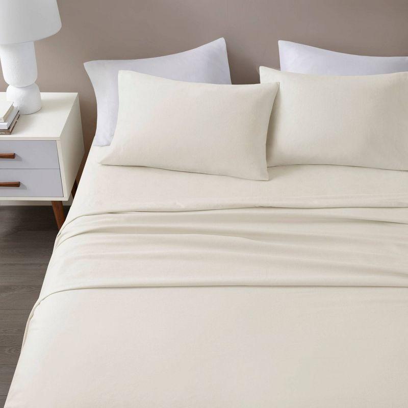 Oversized Cotton Flannel 4pc Sheet Set - Beautyrest