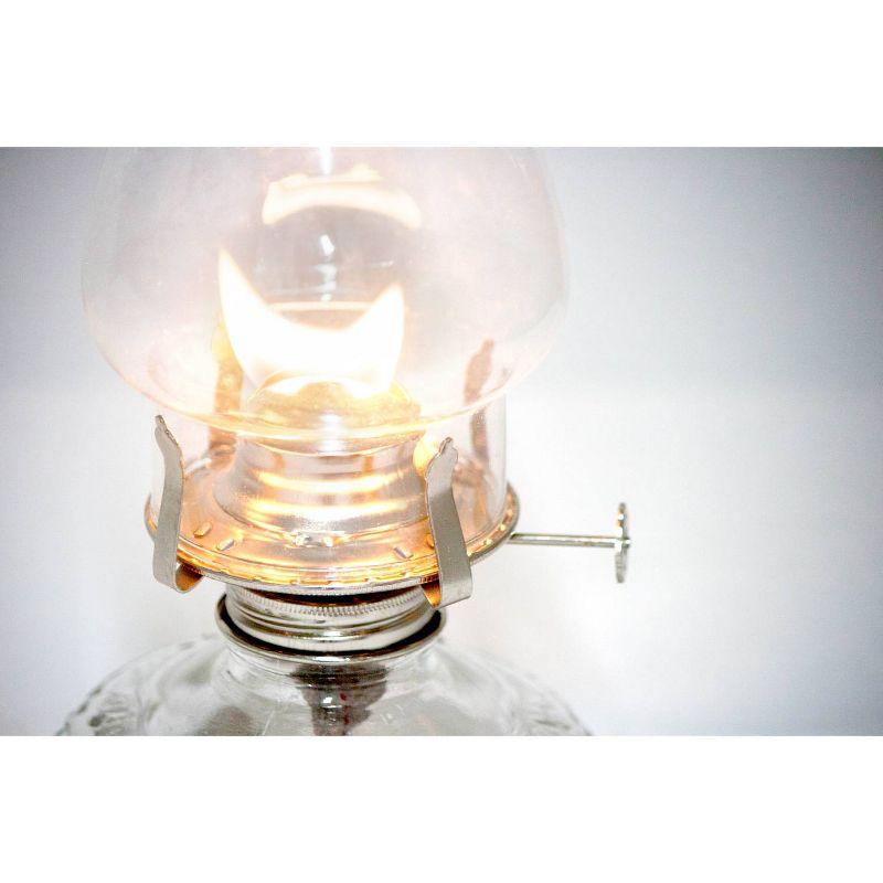 Lehman's Clear Glass Oil Lamp, with #2 Burner and 7/8 inch Wick for Accent Lighting or Centerpiece Table Decor