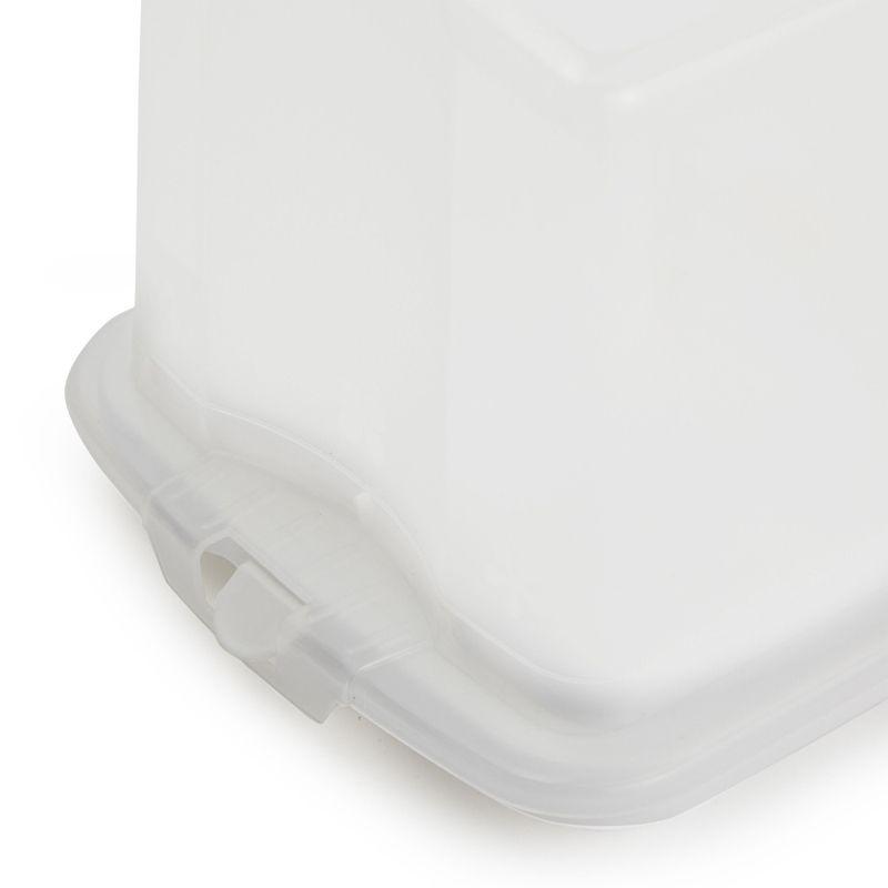 Juvale Plastic Bread Box Container with Lid and Handle, Storage Container for Kitchen (14.5 x 5.75 x 6.25 In)