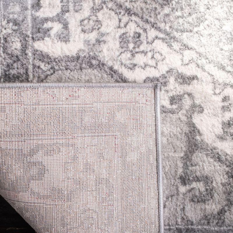 Brentwood BNT852 Power Loomed Indoor Area Rug - Cream/Grey - 4'x6' - Safavieh