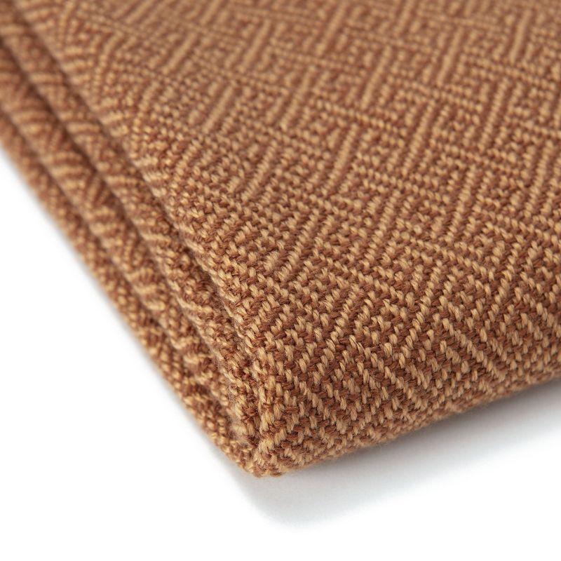 Toddler Brown Knitted Fringe Throw Blanket