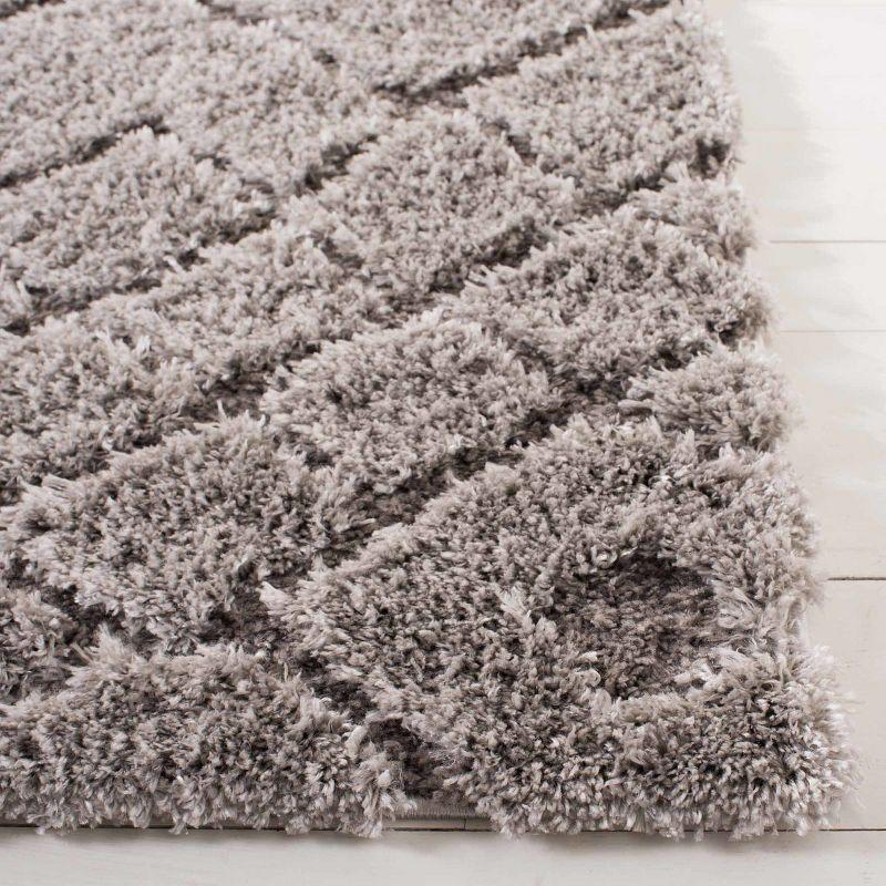 Sparta Shag SPG514 Power Loomed Indoor Accent Rug - Grey/Grey - 3'x5' - Safavieh