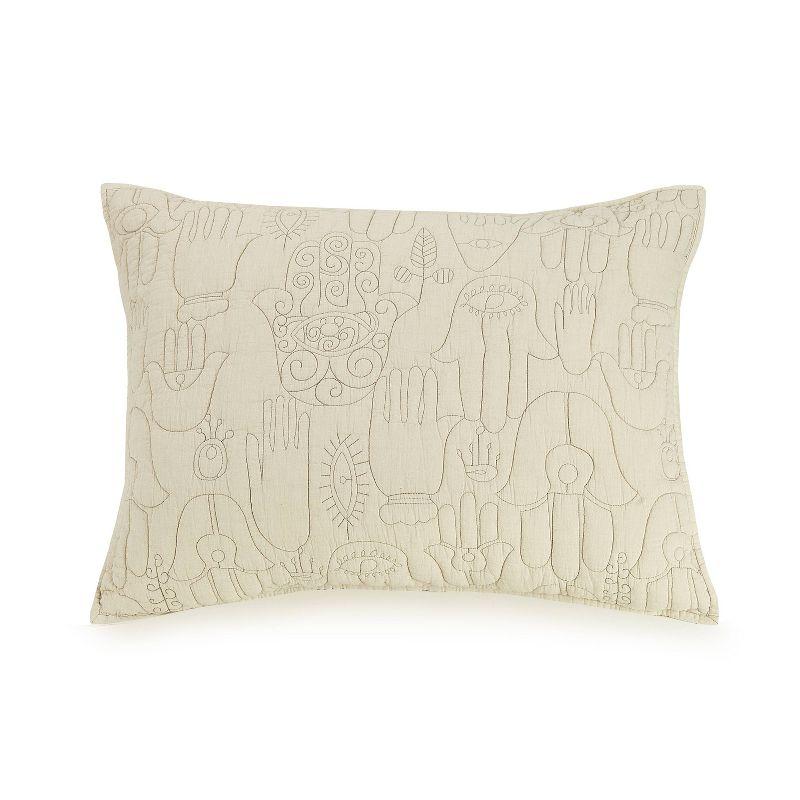 Jungalow Hamsa 3-Piece Embroidered Quilt Set