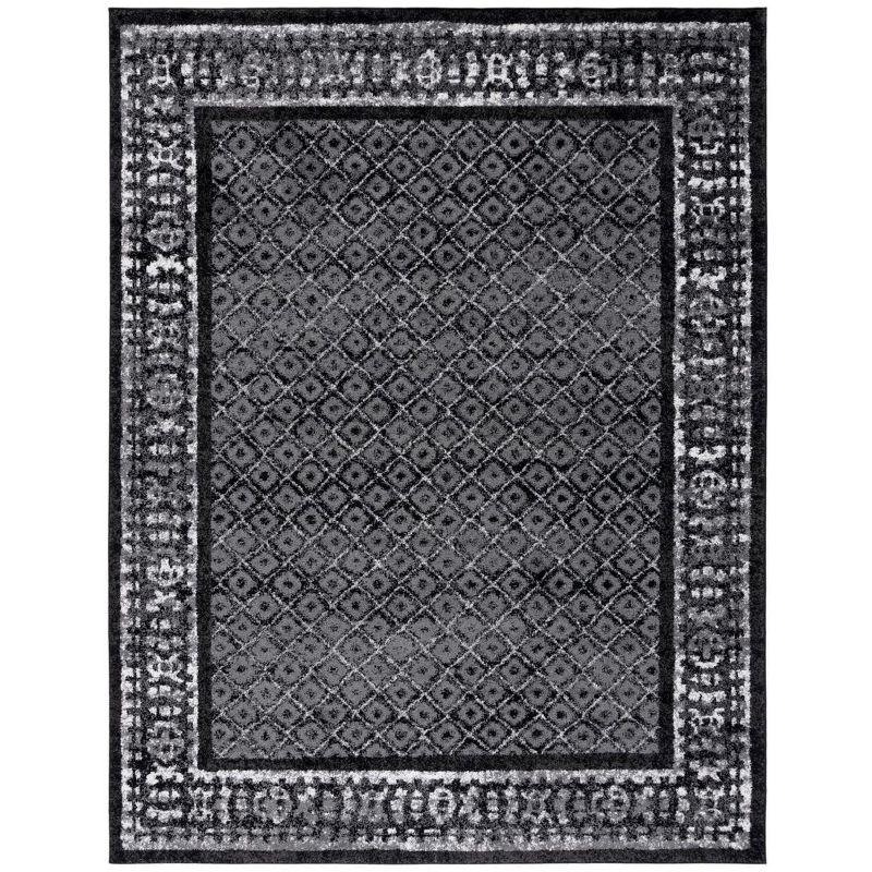 Adirondack ADR110 Machine Made Indoor Area Rug - Black/Silver - 9'x12' - Safavieh