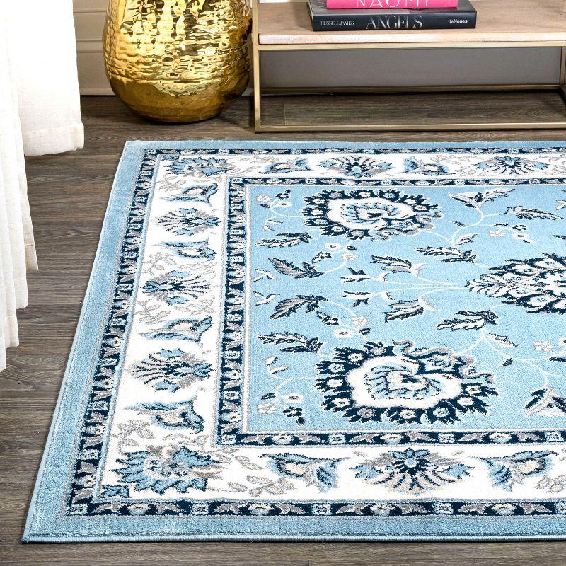 3'x 5' Cherie French Cottage Area Rug, Blue/Cream - JONATHAN Y