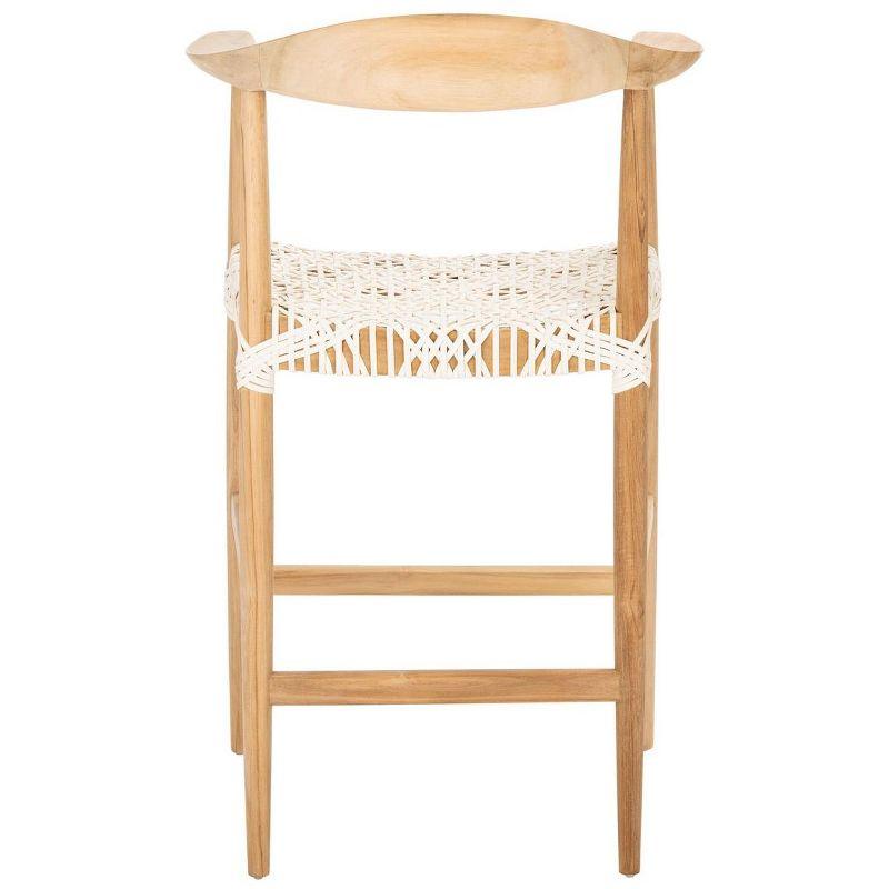 Bandelier Counter Stool - Natural/White - Safavieh