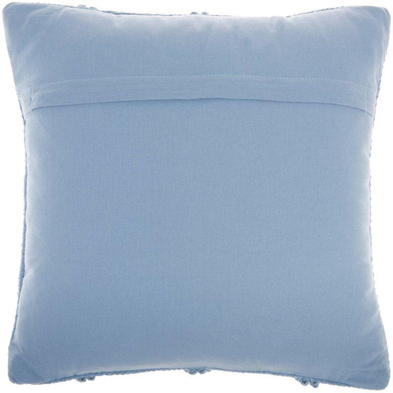 18"x18" Life Styles Woven Diamonds Square Throw Pillow Ocean Blue - Mina Victory: Cotton & Polyester, Removable Cover, Indoor Use