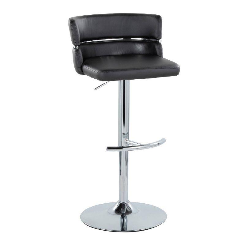 Cinch Adjustable Black Metal Swivel Barstools, Set of 2