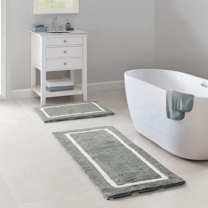 Arlo Reversible Tufted Microfiber Bath Rug