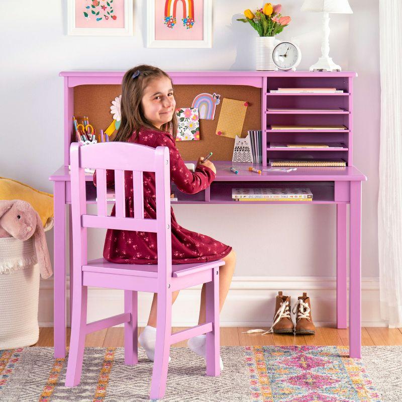 Kids Media Desk Hutch and Chair Set