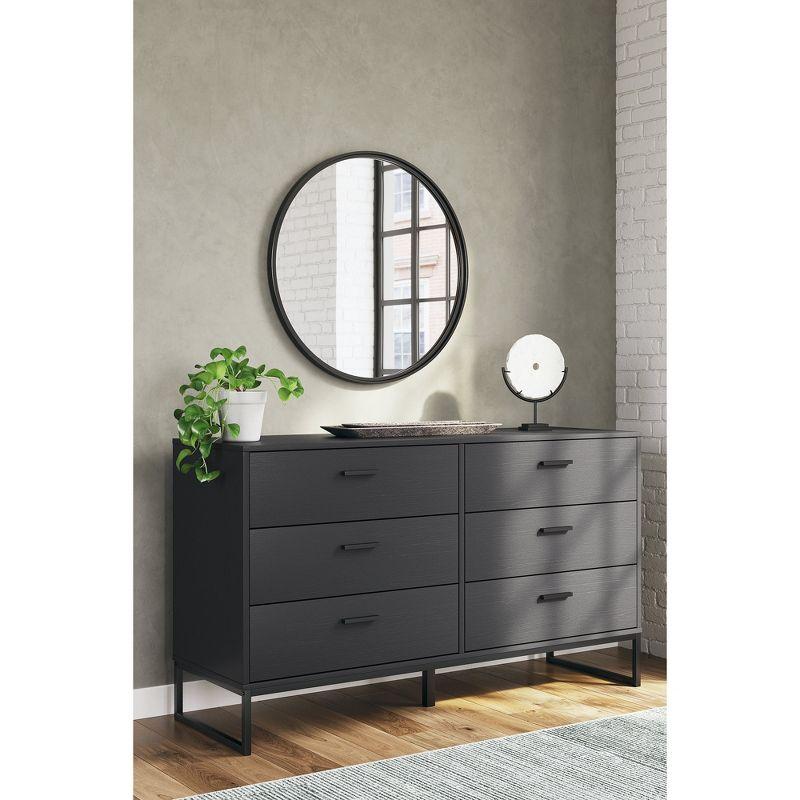 Signature Design by Ashley Socalle 6 Drawer Dresser, Black