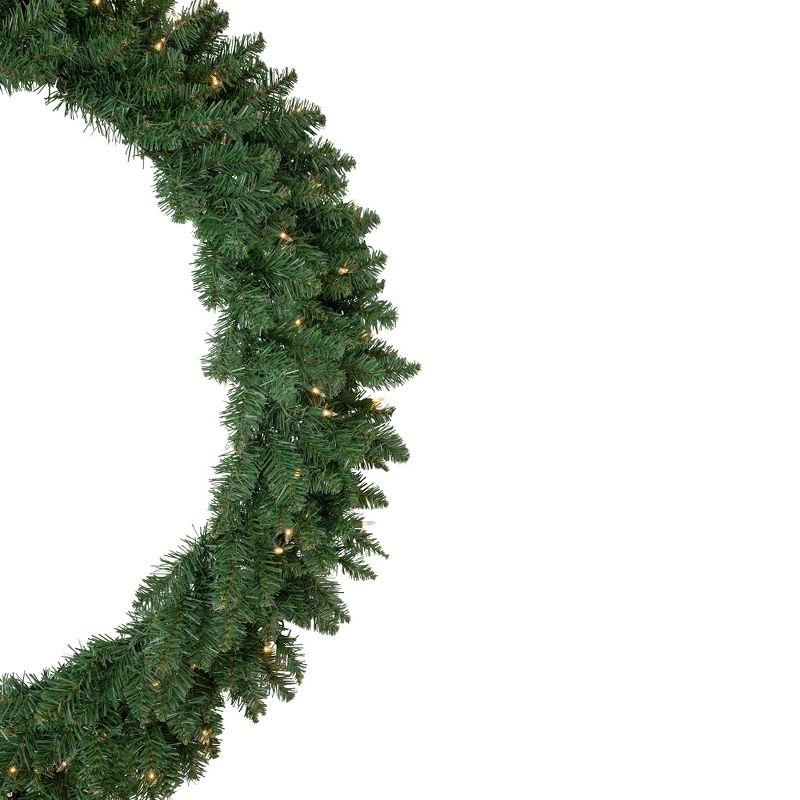 48-Inch Pre-Lit Pine Artificial Christmas Wreath with Clear Lights