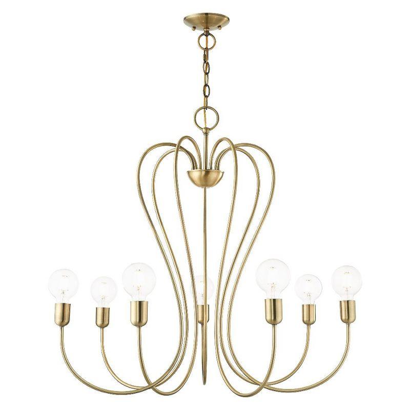 Livex Lighting Lucerne 7 - Light Chandelier in  Antique Brass