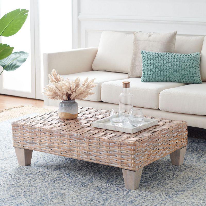 Leary Coffee Table - Natural Unfinished - Safavieh