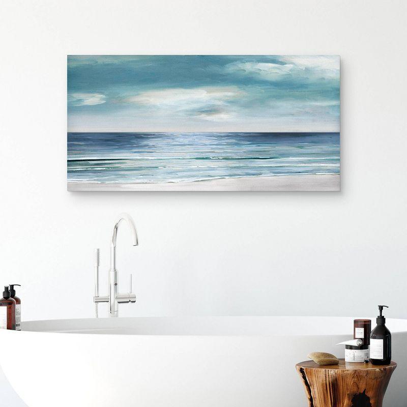 Silver Shore 24" x 48" Unframed Canvas Wall Art