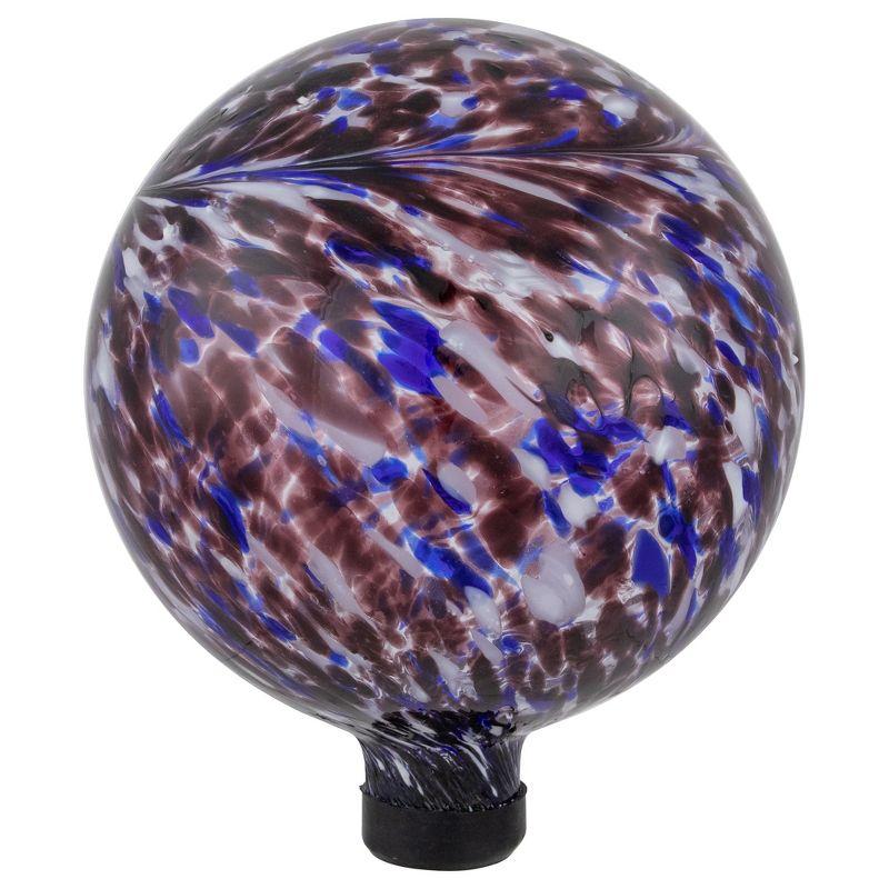 Northlight Outdoor Garden Swirled Gazing Ball - 10" - Purple and White