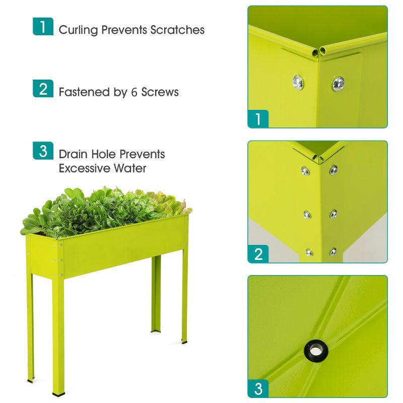 Costway 40''x12'' Outdoor Elevated Garden Plant Stand Raised Tall Flower Bed
