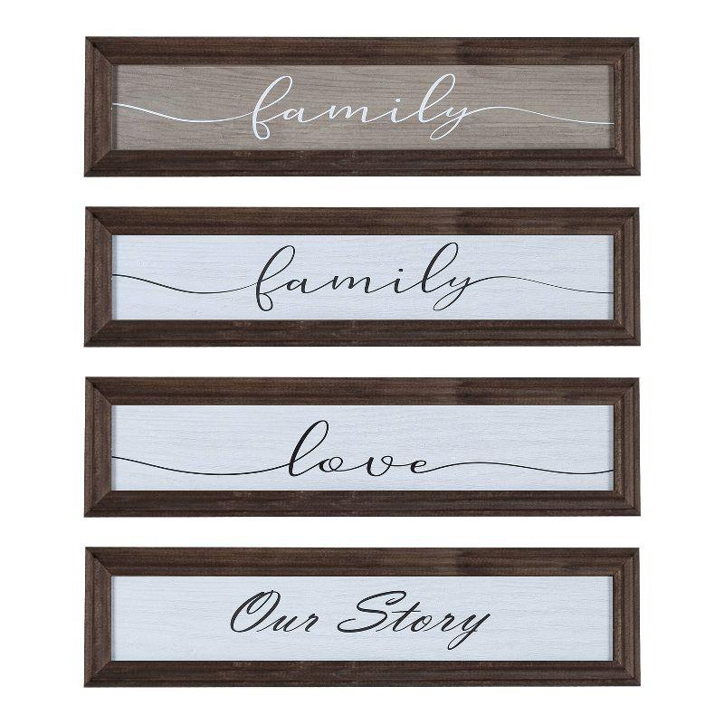 Classic White and Gray Wood Wall Picture Frame Set