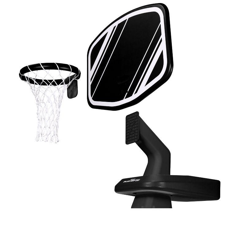 GoSports Splash Hoop PRO Swimming Pool Basketball Game - Includes Poolside Water Basketball Hoop, 2 Balls and Pump - Black