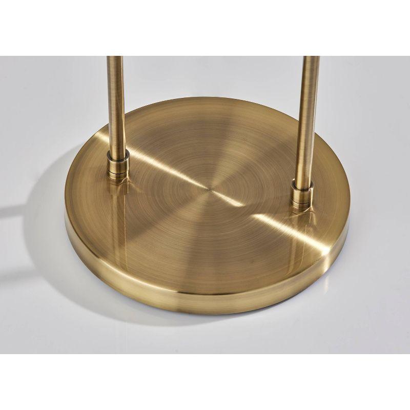 Joey Floor Lamp Antique Brass - Adesso: Contemporary Standing Light for Living Room, UL Listed