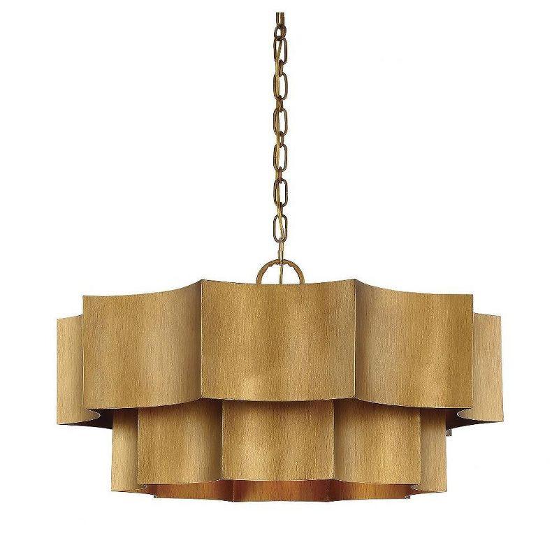 Carney 6 Light Metal Dimmable Tiered Chandelier