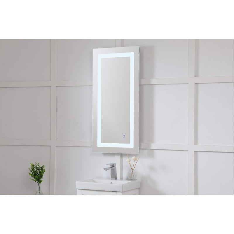 Elegant Lighting Helios 18in x 36in Hardwired LED mirror with touch sensor and color changing temperature 3000K/4200K/6400K