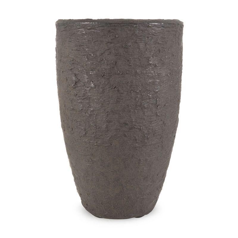 Algreen Products 87311 Athena 20.5 Inch Self Watering Level Indicator Indoor Outdoor Plastic Planter with Overflow Drain, Brownstone