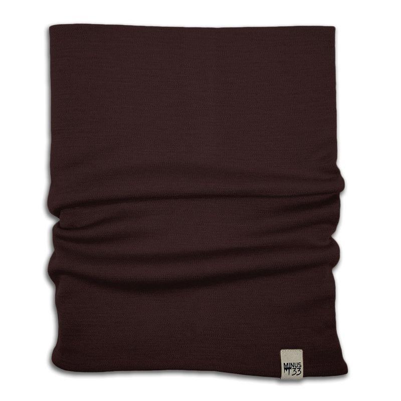 Minus33 Merino Wool Midweight - Neck Gaiter 100% Merino Wool Dark Brown
