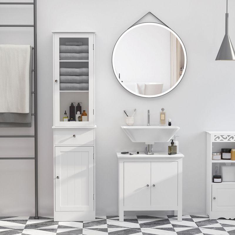 NRANTUM kleankin Slim Bathroom Storage Cabinet, Tall Bathroom Cabinet