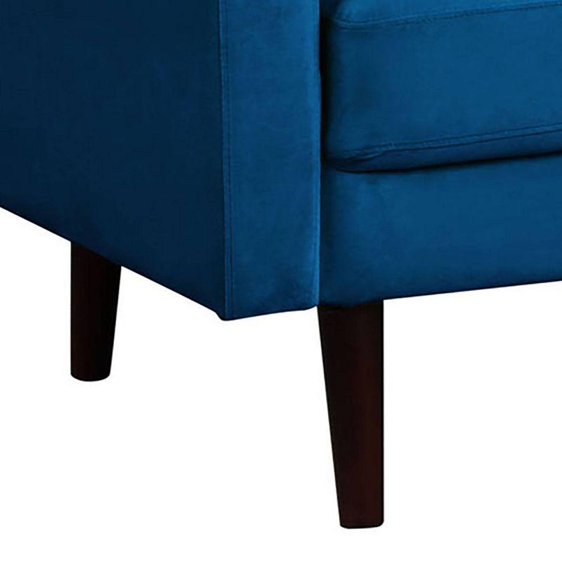 Navy Blue Velvet 48'' Modern Track Arm Loveseat