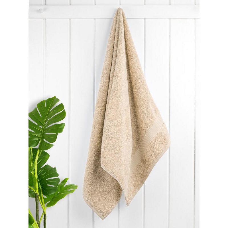 Sand Taupe Heavyweight Turkish Cotton 4-Piece Bath Towel Set