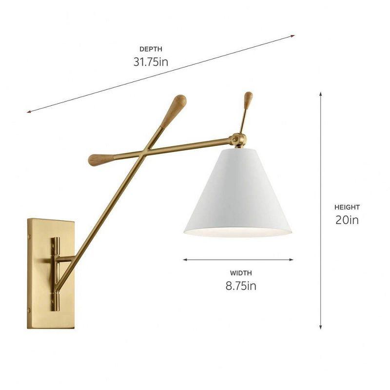 Kichler Lighting Finnick 1 - Light Wall Light in  Champagne Gold