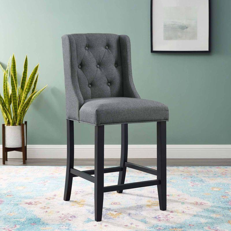 Modway Baronet Tufted Button Upholstered Fabric Stool