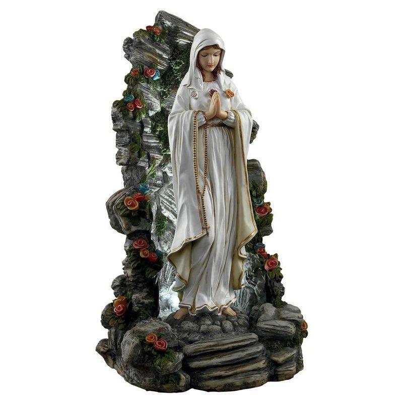 Design Toscano Blessed Virgin Mary Illuminated Garden Grotto Statue
