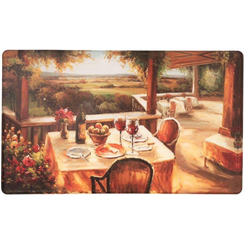 Village Restaurant Scenery Anti-Fatigue PVC Kitchen Mat 18" x 30"