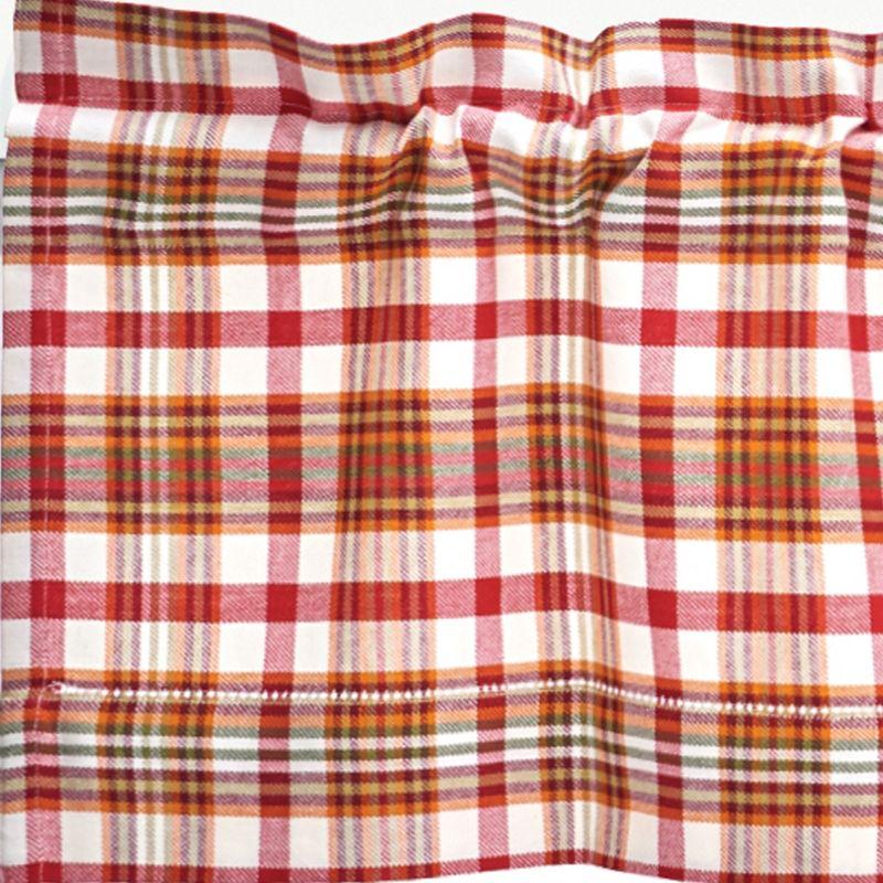 C&F Home Abingdon Plaid Cotton Valance Thanksgiving Window Treatment (Set of 2)