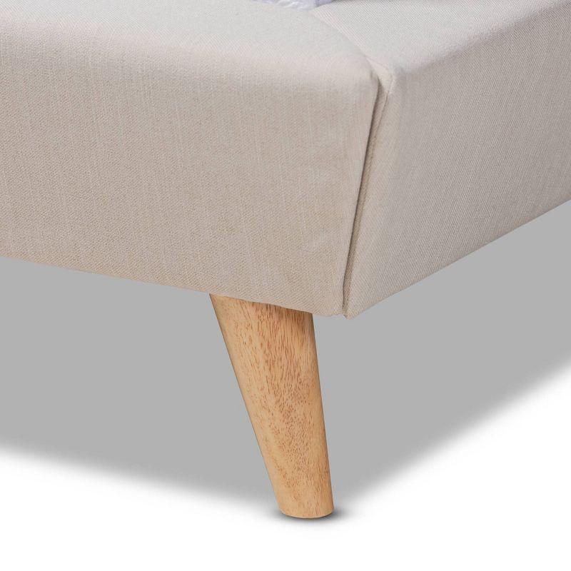 King Naya Platform Bed Beige - Baxton Studio