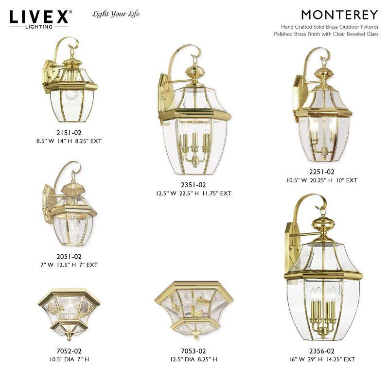 Livex Lighting Monterey 1 - Light Wall Light in  Polished Brass