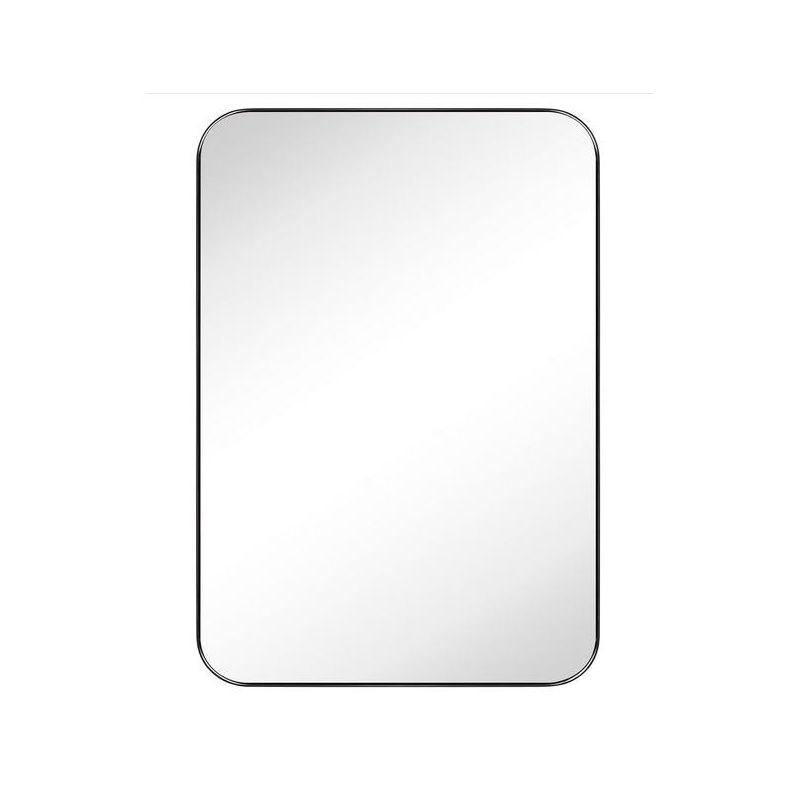 TEHOME Rounded Rectangular Metal Framed Recessed Bathroom Medicine Cabinet with Mirror