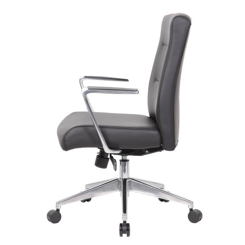 Boss Office Products Conference Chair Black: Ergonomic, Swivel, Lumbar Support, Adjustable Height