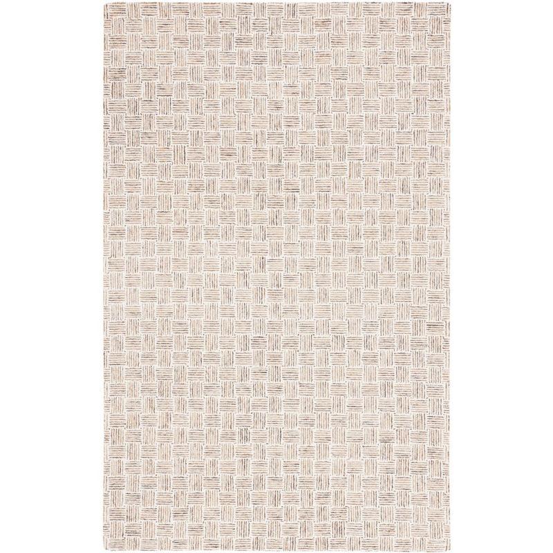 Micro-Loop MLP537 Hand Tufted Indoor Accent Rug - Taupe/Ivory - 4'x6' - Safavieh