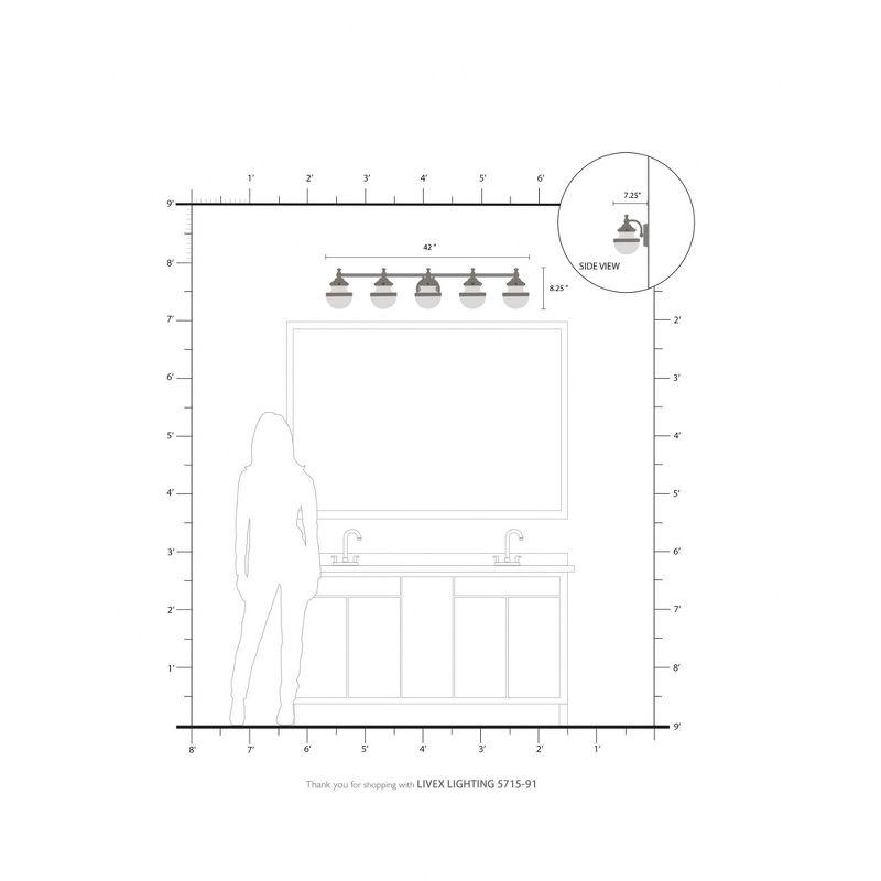 Lucas + McKearn Midtown 5 - Light Vanity Light