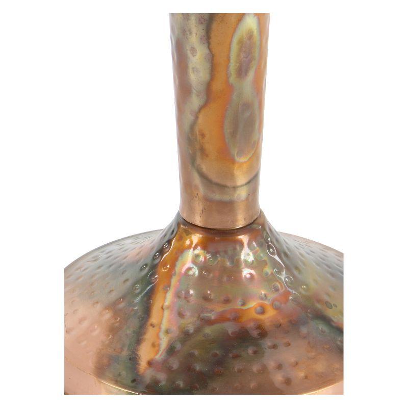 Metal Round Accent Table Tapered Pole Frame Copper - Olivia & May